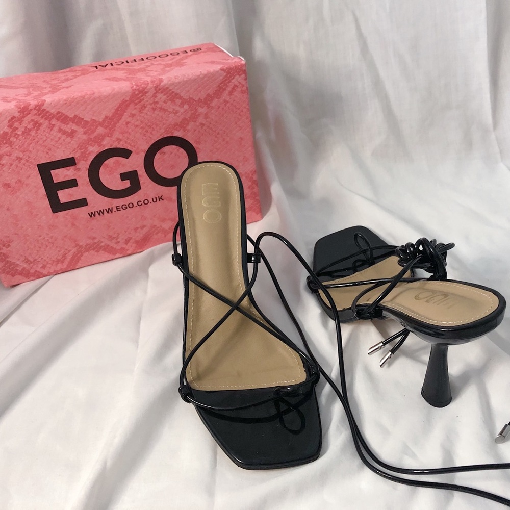 Black Strappy Heels - EGO